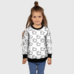 Свитшот детский Undertale Annoying dog white, цвет: 3D-черный — фото 2