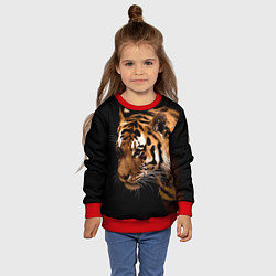 Свитшот детский Тигрица, цвет: 3D-красный — фото 2