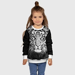 Свитшот детский Красавец тигр, цвет: 3D-белый — фото 2