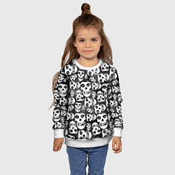 Свитшот детский Misfits Pattern, цвет: 3D-белый — фото 2
