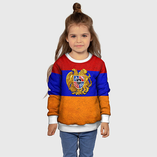 Детский свитшот Армения / 3D-Белый – фото 4