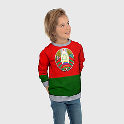Свитшот детский Герб Беларуси, цвет: 3D-меланж — фото 2