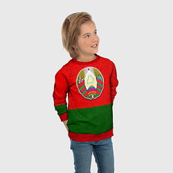 Свитшот детский Герб Беларуси, цвет: 3D-красный — фото 2