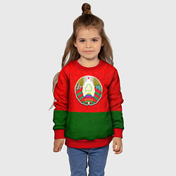 Свитшот детский Герб Беларуси, цвет: 3D-красный — фото 2