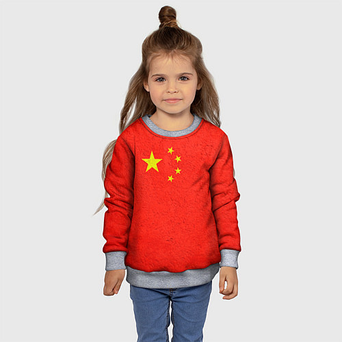 Детский свитшот Китай / 3D-Меланж – фото 4