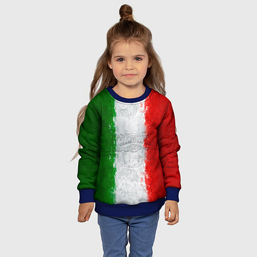 Детский свитшот Italian / 3D-Синий – фото 4