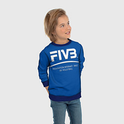 Свитшот детский Волейбол FIVB, цвет: 3D-синий — фото 2