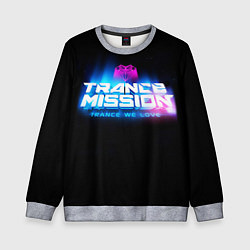 Свитшот детский Trancemission: Trance we love, цвет: 3D-меланж