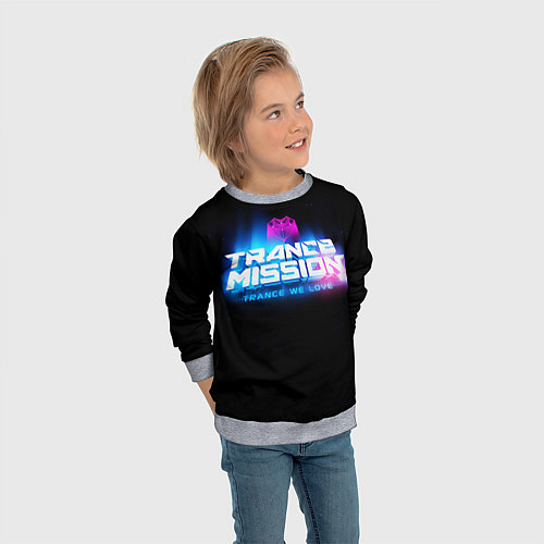 Детский свитшот Trancemission: Trance we love / 3D-Меланж – фото 3