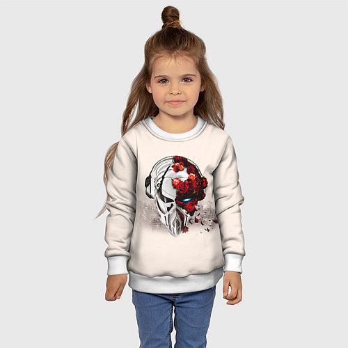 Детский свитшот Pirate Station: Pink Side / 3D-Белый – фото 4