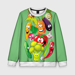 Свитшот детский Правильное питание, цвет: 3D-белый