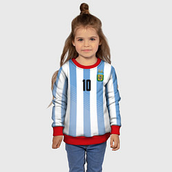 Свитшот детский Месси - сборная Аргентины, цвет: 3D-красный — фото 2