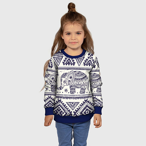 Детский свитшот Африка / 3D-Синий – фото 4