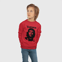 Свитшот хлопковый детский Che Guevara, цвет: красный — фото 2