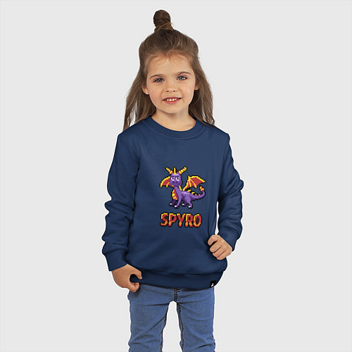 Детский свитшот Spyro: 8 bit / Тёмно-синий – фото 3