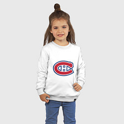 Свитшот хлопковый детский Montreal Canadiens, цвет: белый — фото 2