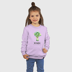 Свитшот хлопковый детский KINZA, цвет: лаванда — фото 2