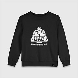 Свитшот хлопковый детский UAC, цвет: черный