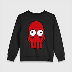 Свитшот хлопковый детский Dr. Zoidberg Face, цвет: черный