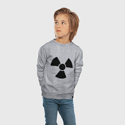 Свитшот хлопковый детский Радиоактивный, цвет: меланж — фото 2