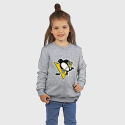 Свитшот хлопковый детский Pittsburgh Penguins: Malkin 71, цвет: меланж — фото 2