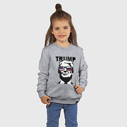 Свитшот хлопковый детский USA: Trump, цвет: меланж — фото 2