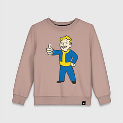 Свитшот хлопковый детский Fallout Boy, цвет: пыльно-розовый