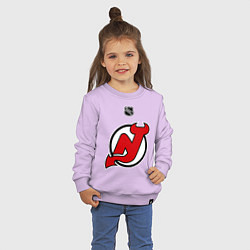 Свитшот хлопковый детский New Jersey Devils: Kovalchuk 17, цвет: лаванда — фото 2