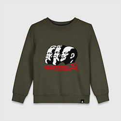 Свитшот хлопковый детский Навстречу будущему СССР, цвет: хаки
