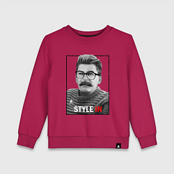 Свитшот хлопковый детский Stalin: Style in, цвет: маджента