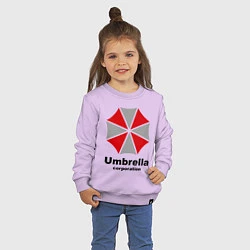 Свитшот хлопковый детский Umbrella corporation, цвет: лаванда — фото 2