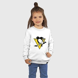 Свитшот хлопковый детский Pittsburgh Penguins, цвет: белый — фото 2