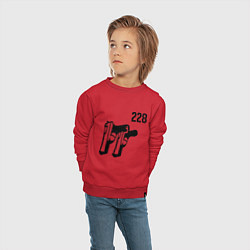 Свитшот хлопковый детский 228, цвет: красный — фото 2