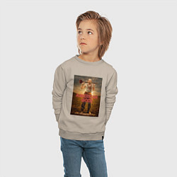 Свитшот хлопковый детский American Gods: Czernobog, цвет: миндальный — фото 2