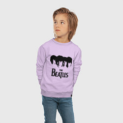 Свитшот хлопковый детский The Beatles: Faces, цвет: лаванда — фото 2