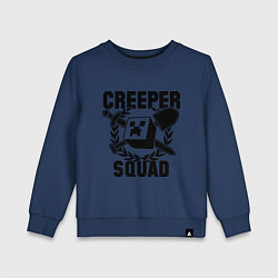 Свитшот хлопковый детский Creeper Squad, цвет: тёмно-синий
