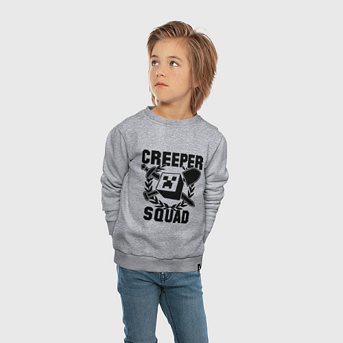 Детский свитшот Creeper Squad / Меланж – фото 4