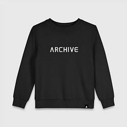 Свитшот хлопковый детский Archive, цвет: черный