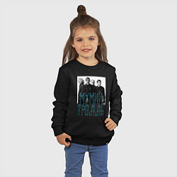 Свитшот хлопковый детский Мумий Тролль, цвет: черный — фото 2