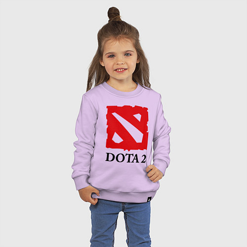 Детский свитшот Dota 2: Logo / Лаванда – фото 3