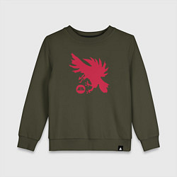 Свитшот хлопковый детский Warlock Eagle, цвет: хаки
