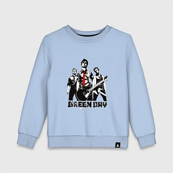 Свитшот хлопковый детский Группа Green Day, цвет: мягкое небо