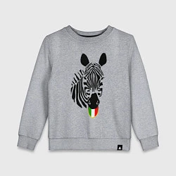 Свитшот хлопковый детский Juventus Zebra, цвет: меланж
