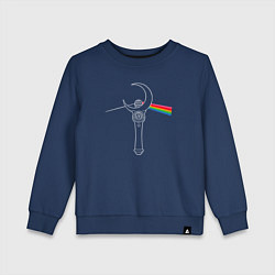 Свитшот хлопковый детский Dark side of the moon, цвет: тёмно-синий