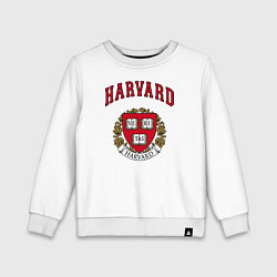 Свитшот хлопковый детский Harvard university, цвет: белый