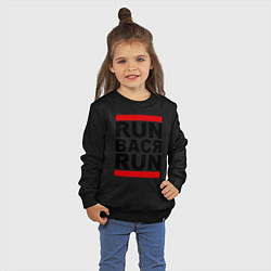 Свитшот хлопковый детский Run Вася Run, цвет: черный — фото 2