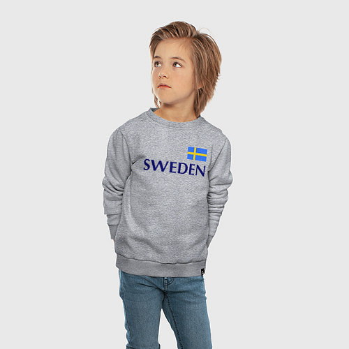 Детский свитшот Сборная Швеции: 10 номер / Меланж – фото 4