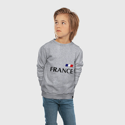 Детский свитшот Сборная Франции: 8 номер / Меланж – фото 4