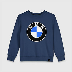 Свитшот хлопковый детский Logo BMW, цвет: тёмно-синий
