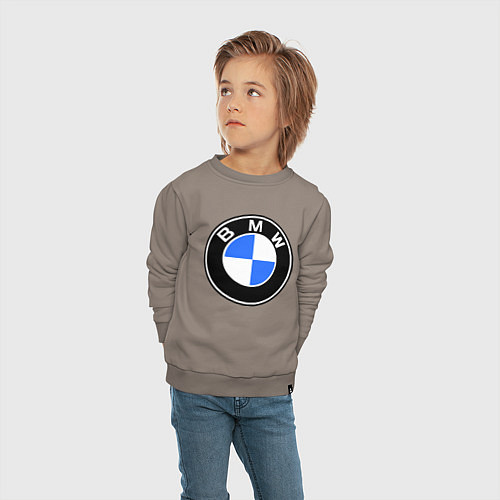 Детский свитшот Logo BMW / Утренний латте – фото 4
